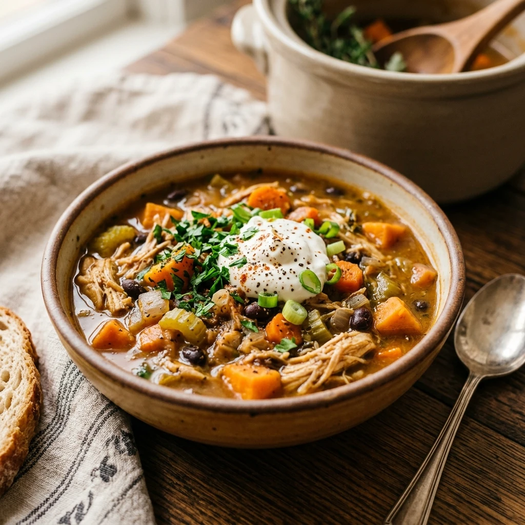 Crocktober Chicken And Sweet Potato Stew High Protein Under $20 Feeds A Crowd