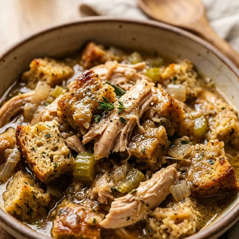 Crocktober High Protein Chicken And Stuffing Crockpot Thanksgiving