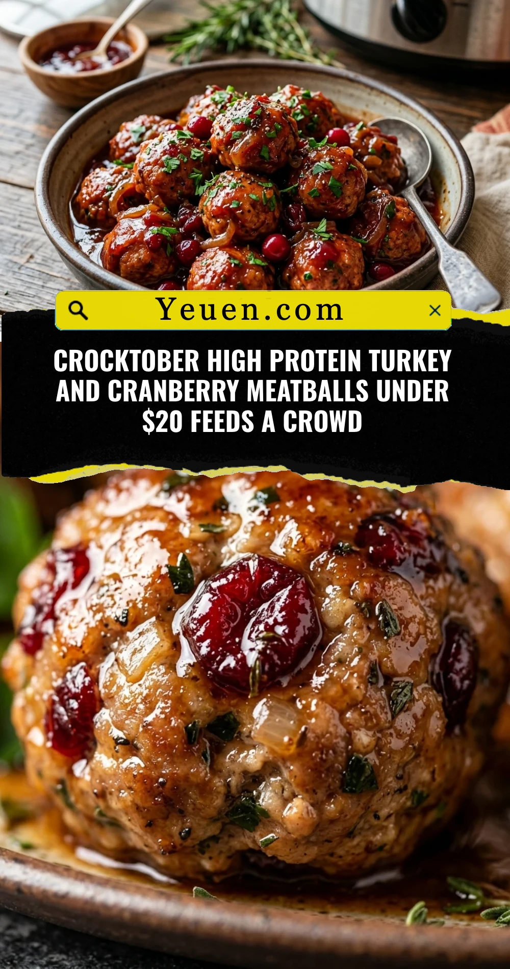 Crocktober High Protein Turkey And Cranberry Meatballs Under $20 Feeds A Crowd