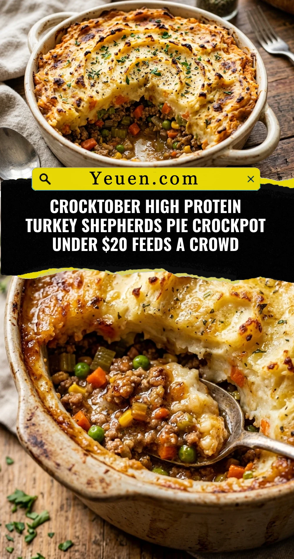 Crocktober High Protein Turkey Shepherds Pie Crockpot Under $20 Feeds A Crowd