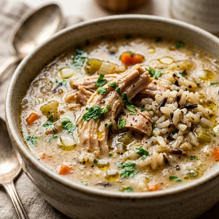 Crocktober Turkey And Rice Soup High Protein Slow Cooker
