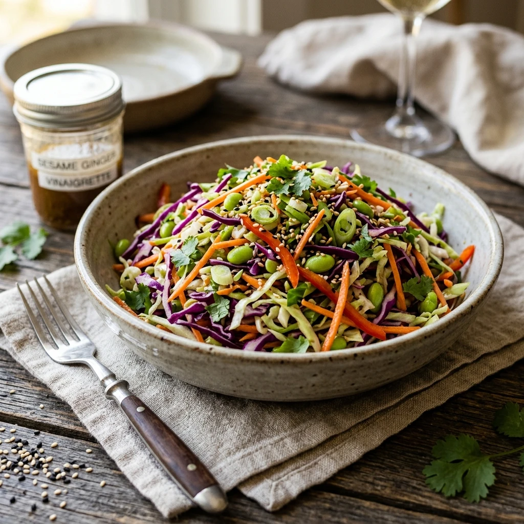 Crunchy Asian Cabbage Slaw 10 Minute No Mayo