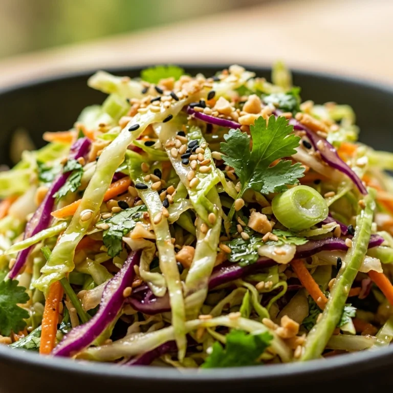 Crunchy Cabbage Slaw No Mayo Asian