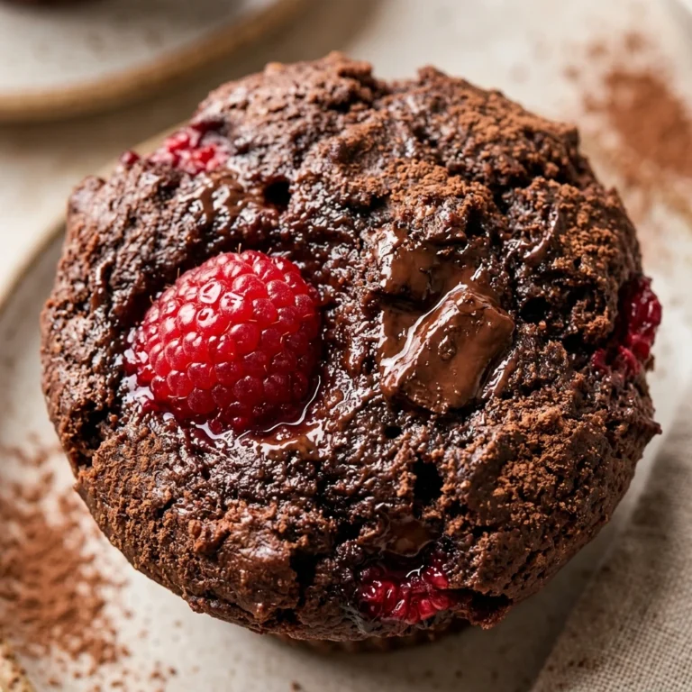 Dark Chocolate Raspberry Muffins