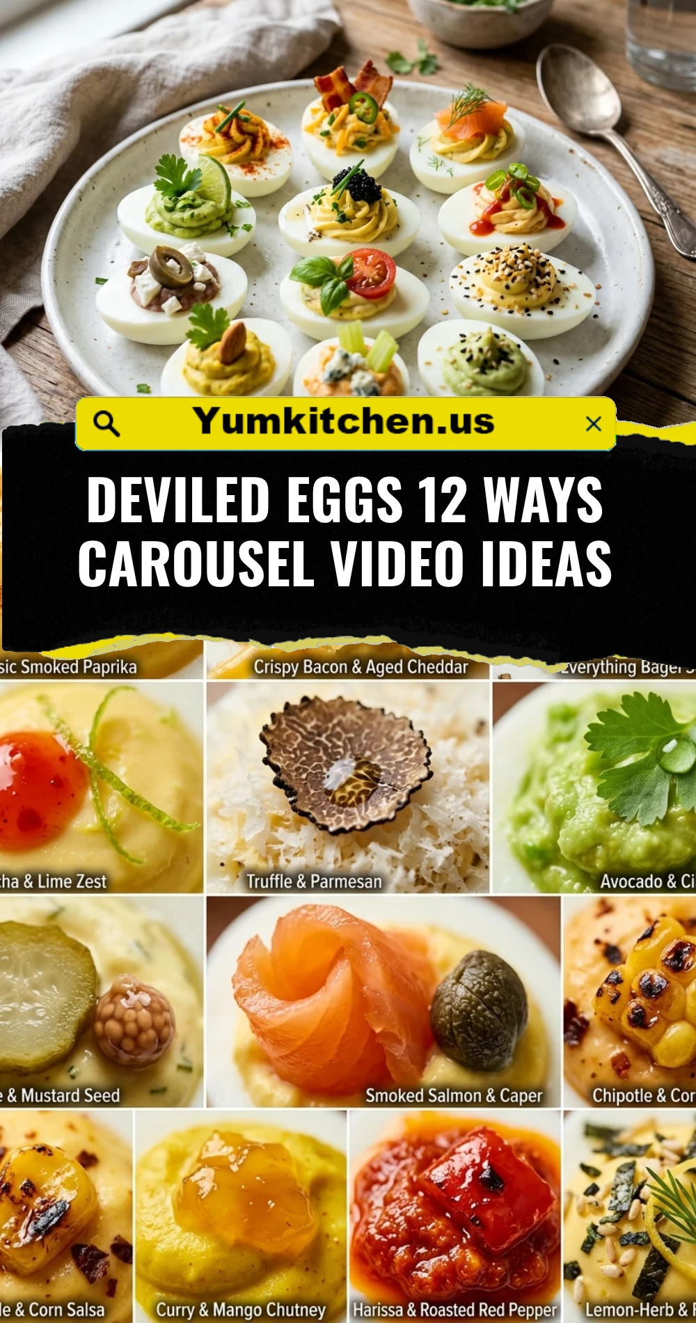 Deviled Eggs 12 Ways Carousel Video Ideas