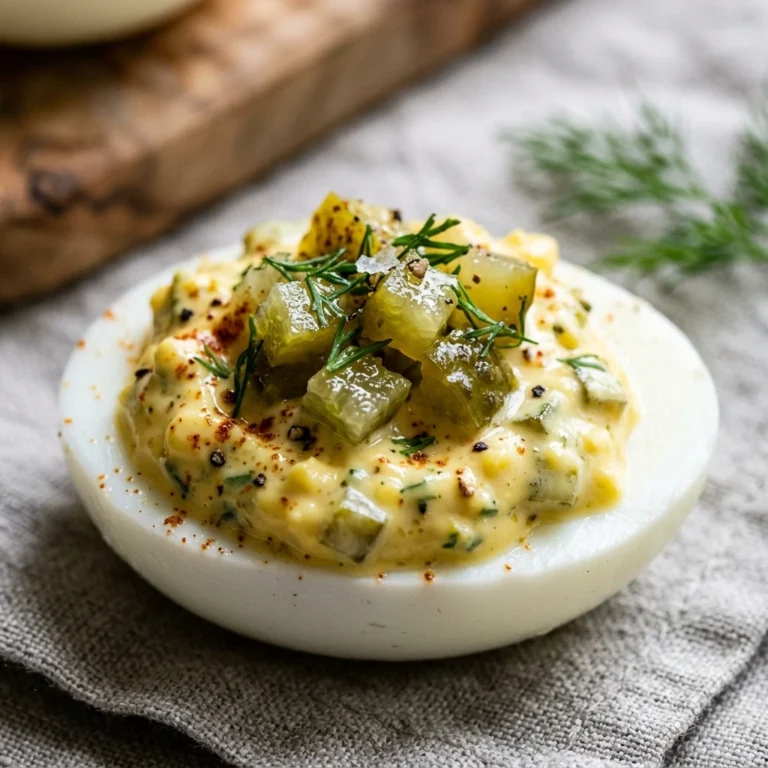 Dill Pickle Crunch Deviled Eggs