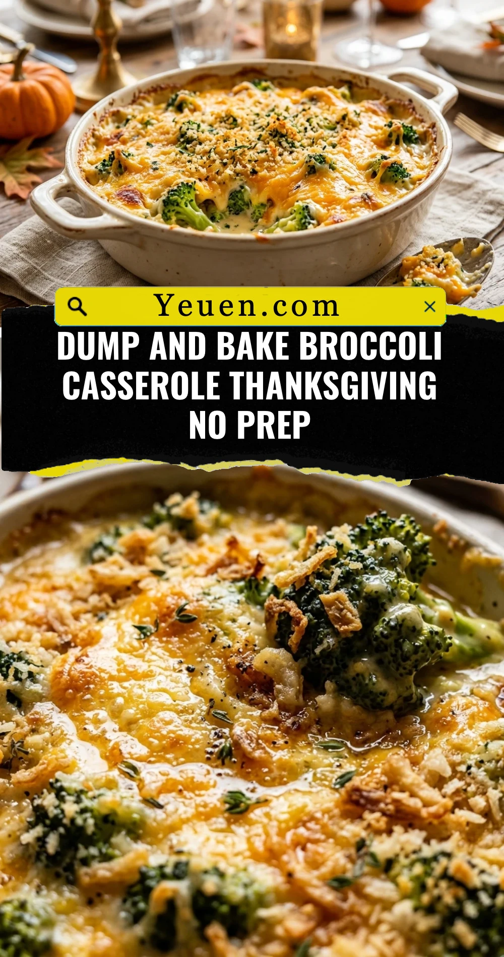Dump And Bake Broccoli Casserole Thanksgiving No Prep