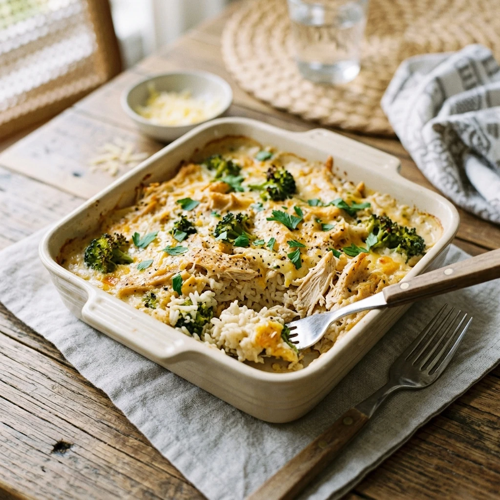 Dump And Bake Chicken Casserole 3 Ingredient