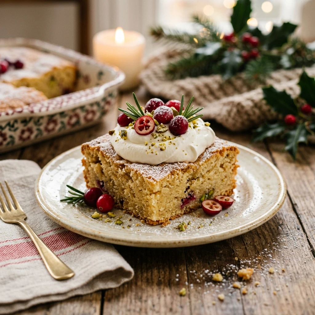 Dump And Bake Christmas Shortbread Cake 3 Ingredient