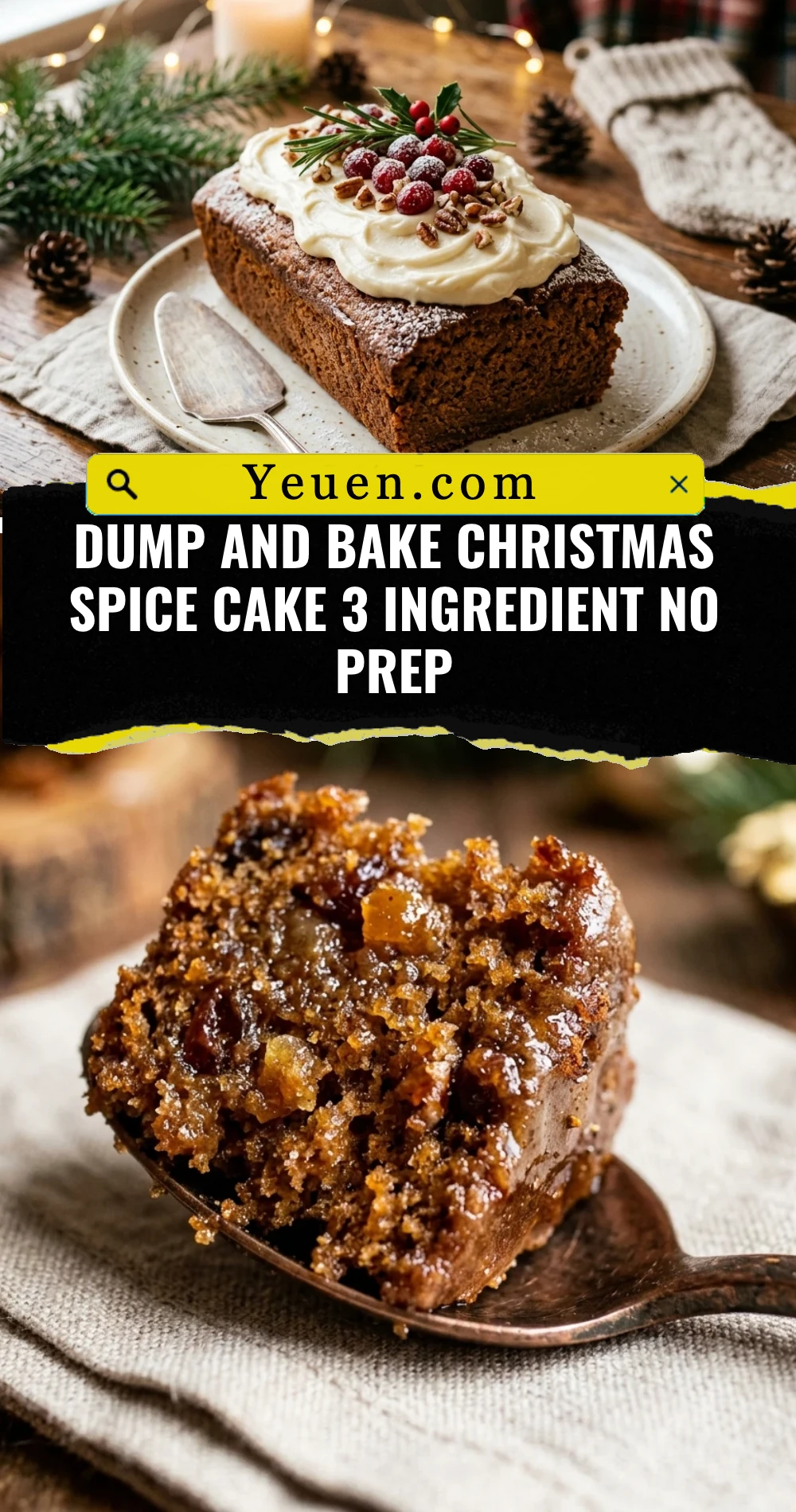 Dump And Bake Christmas Spice Cake 3 Ingredient No Prep
