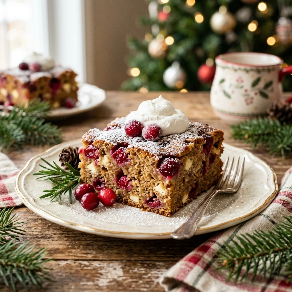 Dump And Bake Cranberry Christmas Cake 3 Ingredient