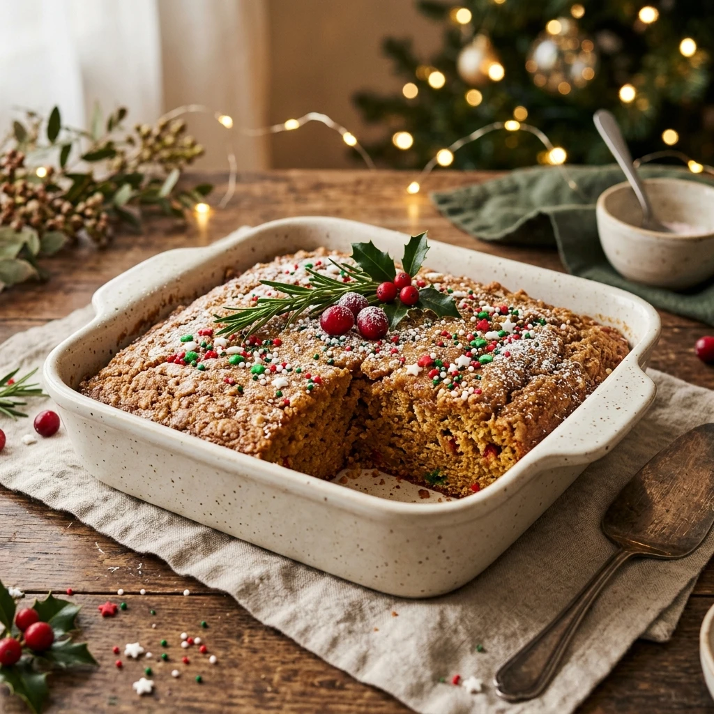 Dump And Bake Eggnog Christmas Cake 3 Ingredient No Prep