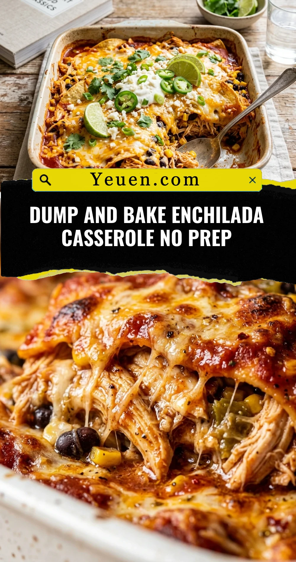 Dump And Bake Enchilada Casserole No Prep