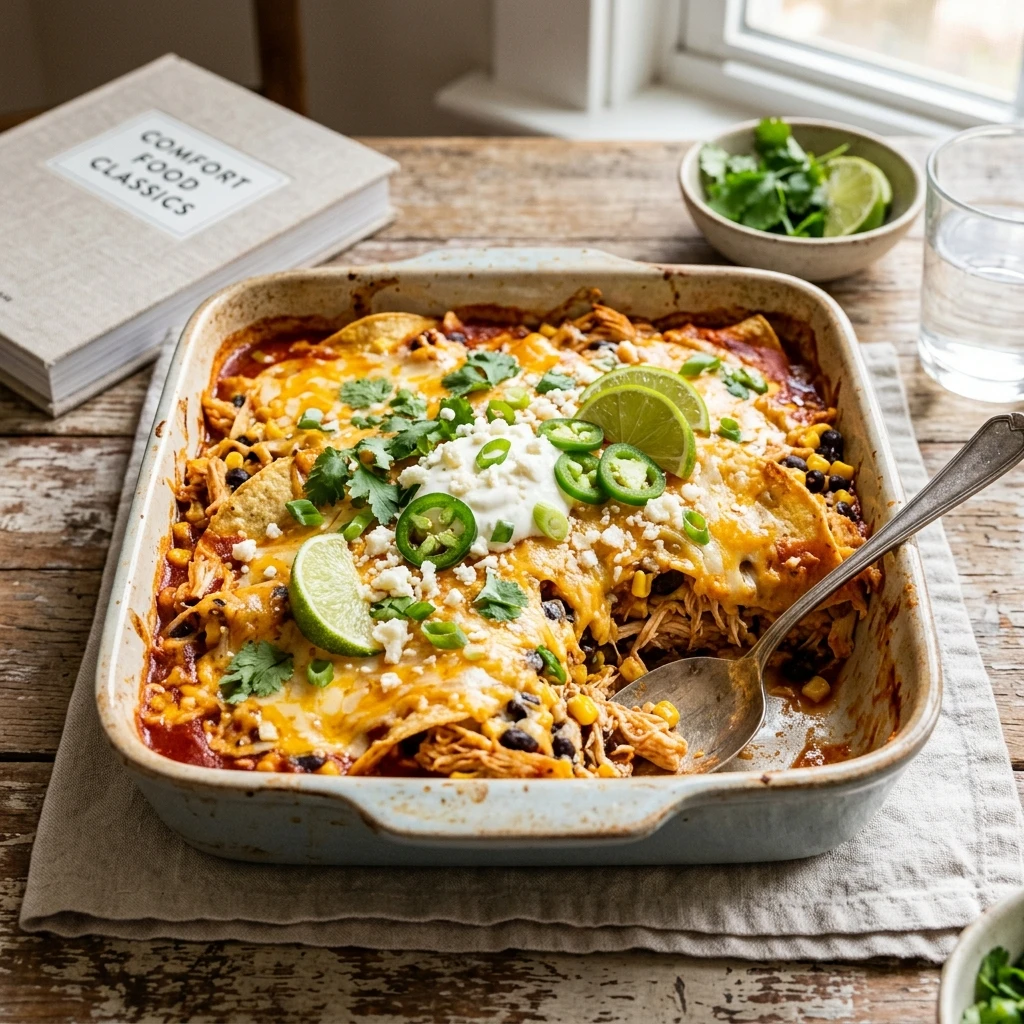 Dump And Bake Enchilada Casserole No Prep