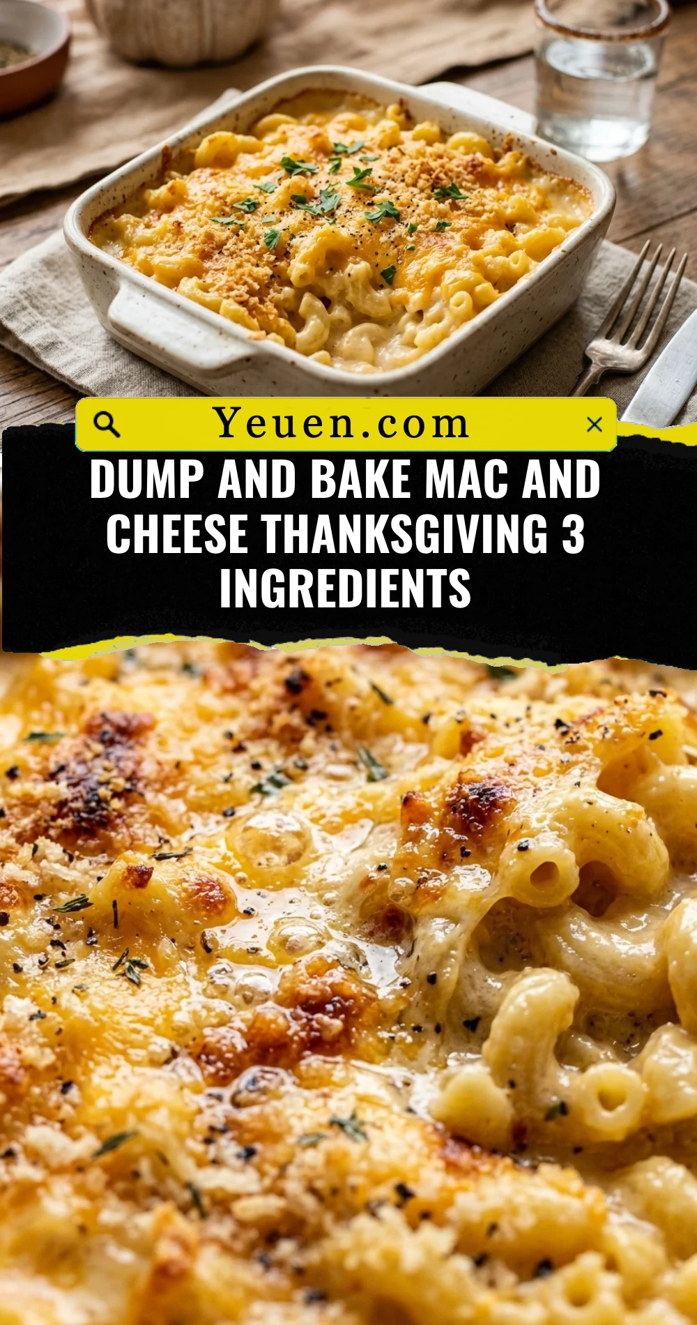 Dump And Bake Mac And Cheese Thanksgiving 3 Ingredients