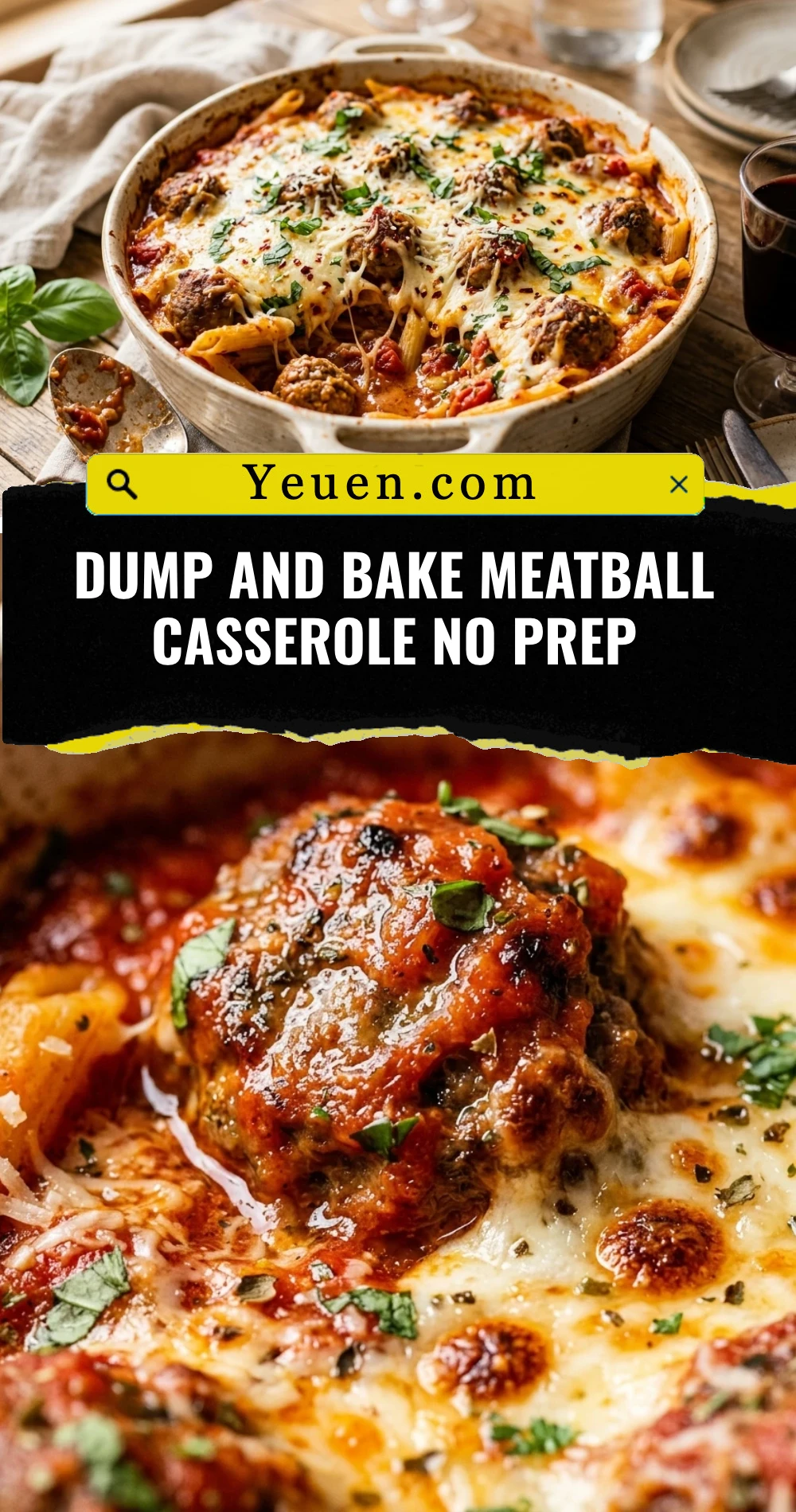 Dump And Bake Meatball Casserole No Prep