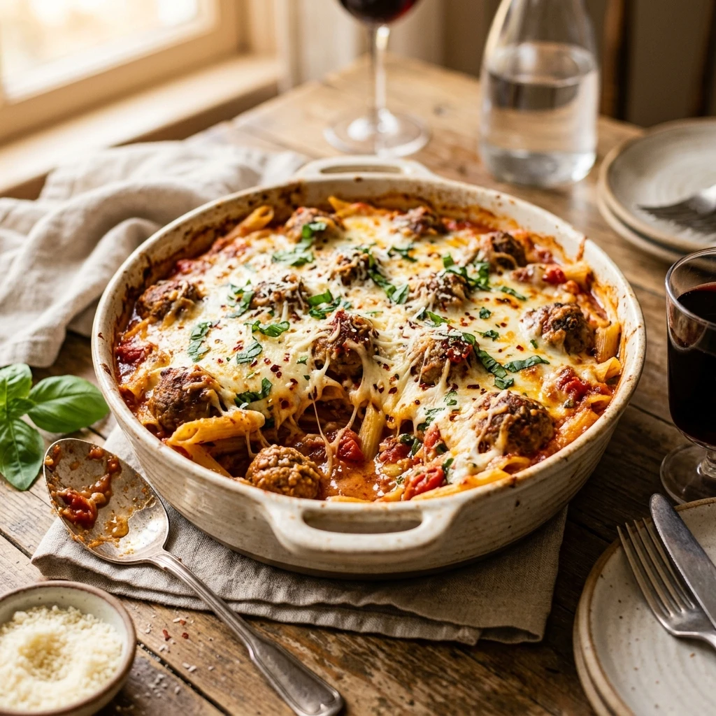 Dump And Bake Meatball Casserole No Prep