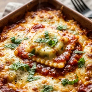 Dump And Bake Ravioli Casserole 3 Ingredients