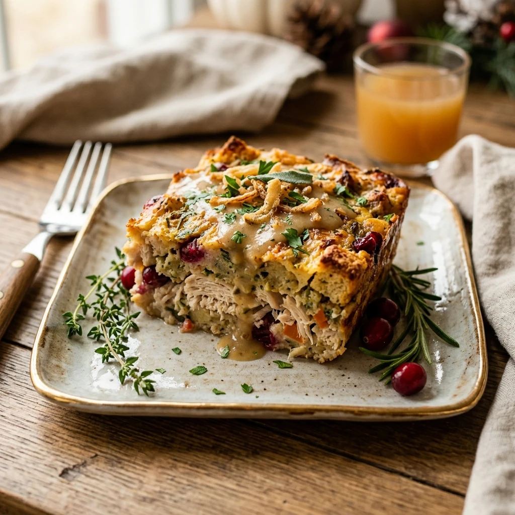 Dump And Bake Thanksgiving Casserole No Boil No Prep