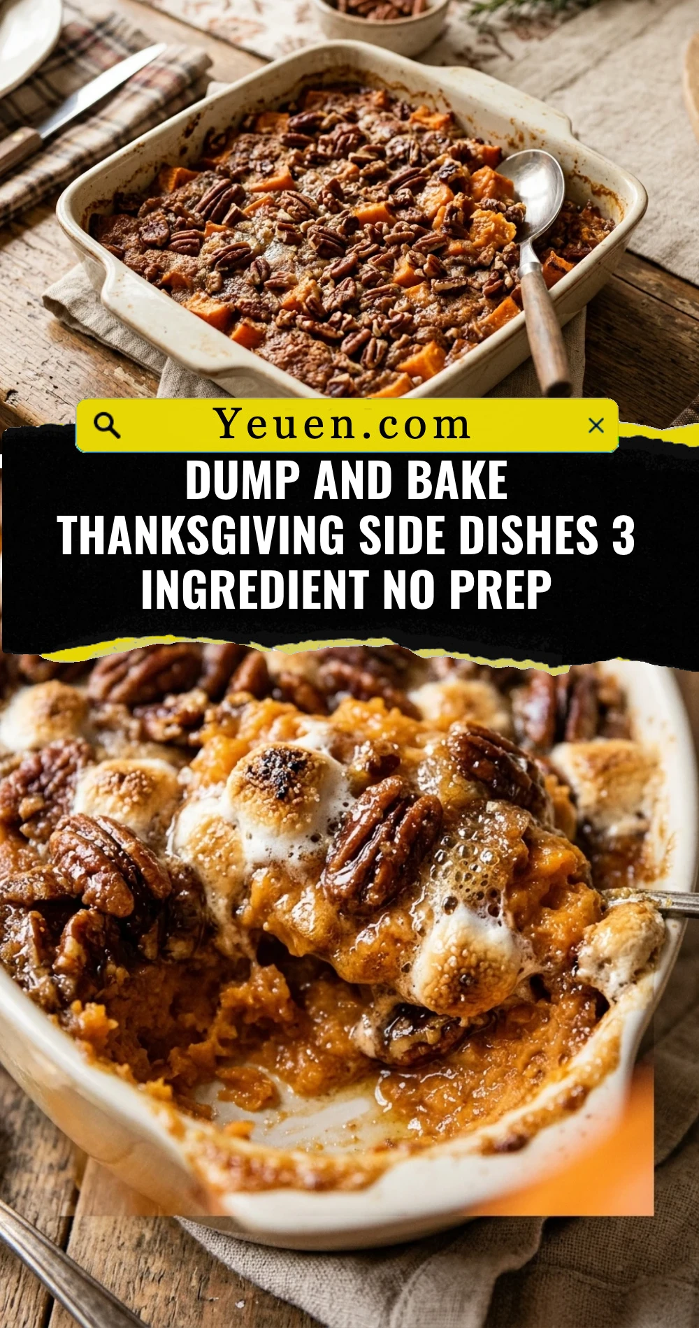 Dump And Bake Thanksgiving Side Dishes 3 Ingredient No Prep