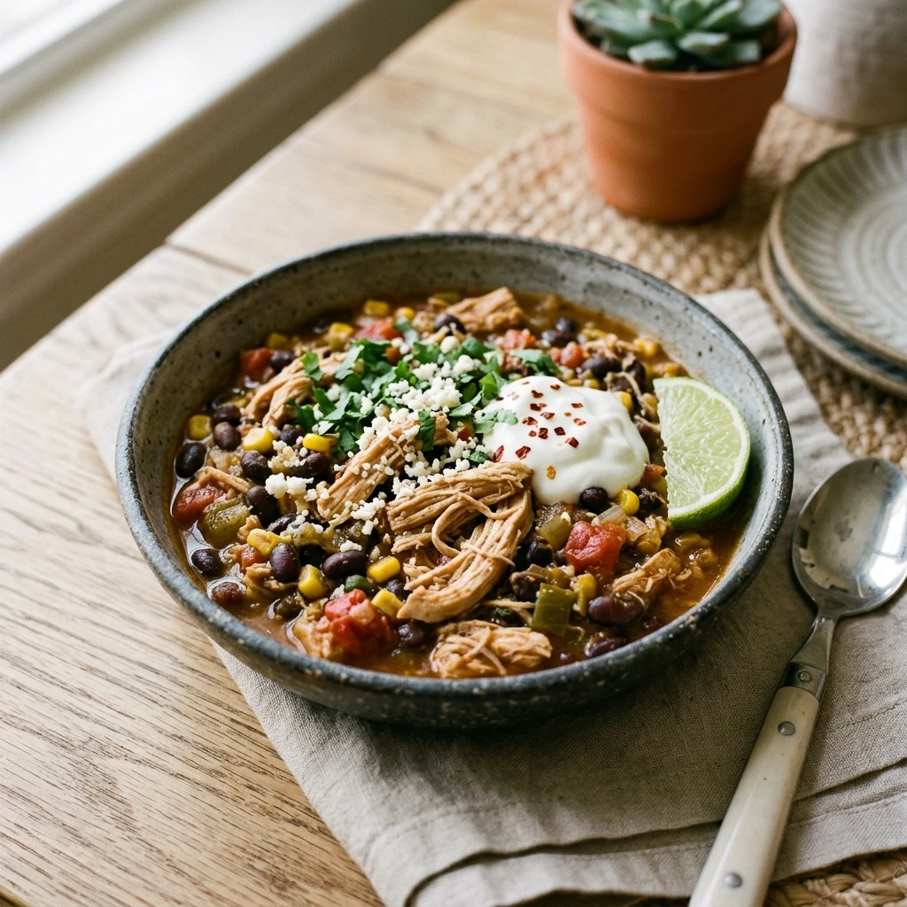 Dump And Go High Protein Chicken And Black Beans Crockpot