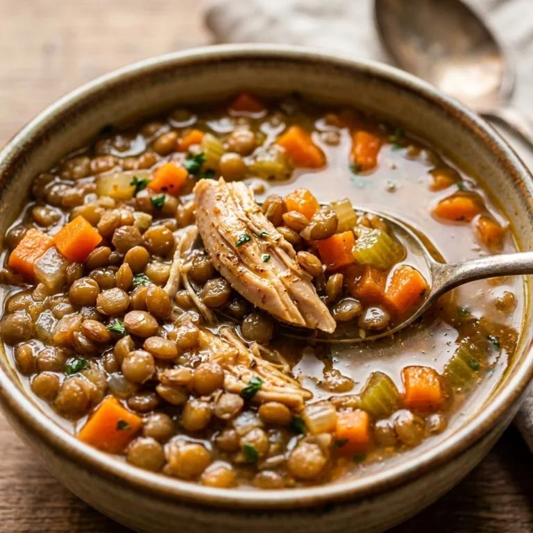 Dump And Go High Protein Lentil Soup With Chicken Crockpot Feeds A Crowd Under $20