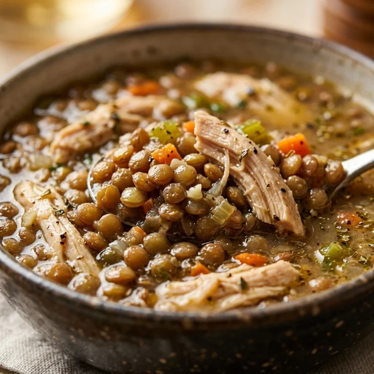 Dump And Go High Protein Lentil Soup With Chicken Crockpot
