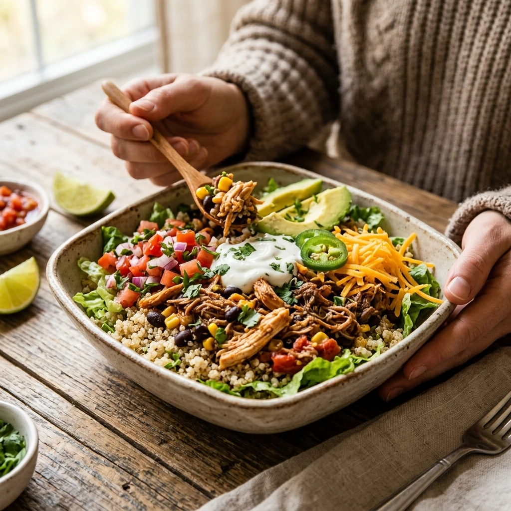 Dump And Go High Protein Taco Bowls Crockpot Feeds A Crowd Under $20