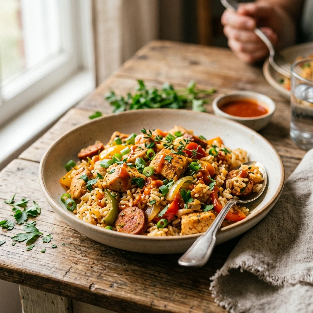 Dump And Walk High Protein Cajun Chicken And Rice Crockpot Under $20 Feeds 8