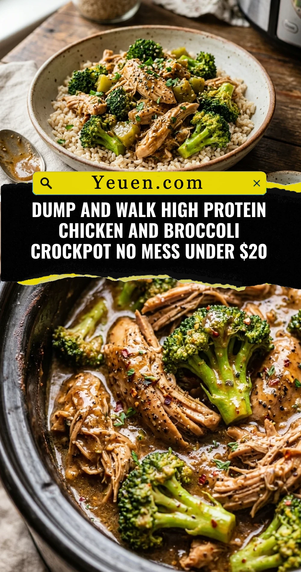 Dump And Walk High Protein Chicken And Broccoli Crockpot No Mess Under $20