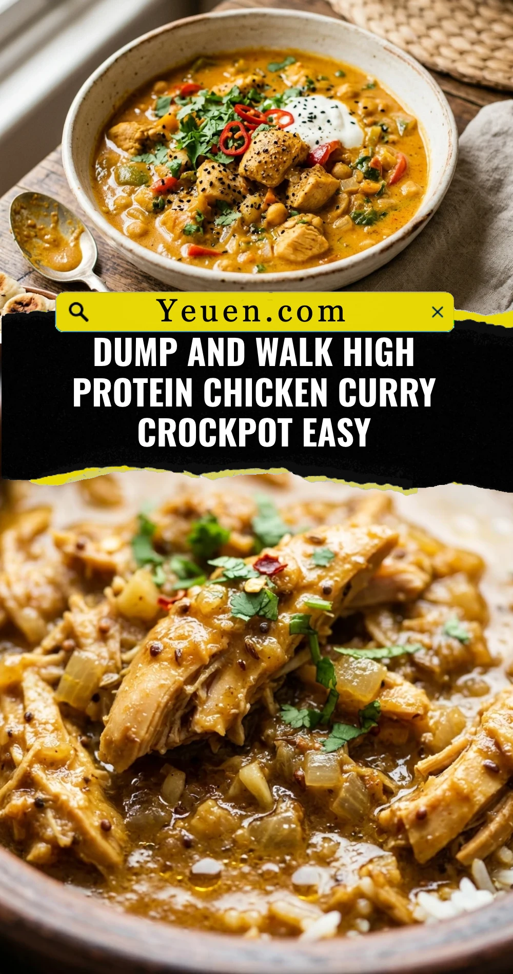 Dump And Walk High Protein Chicken Curry Crockpot Easy