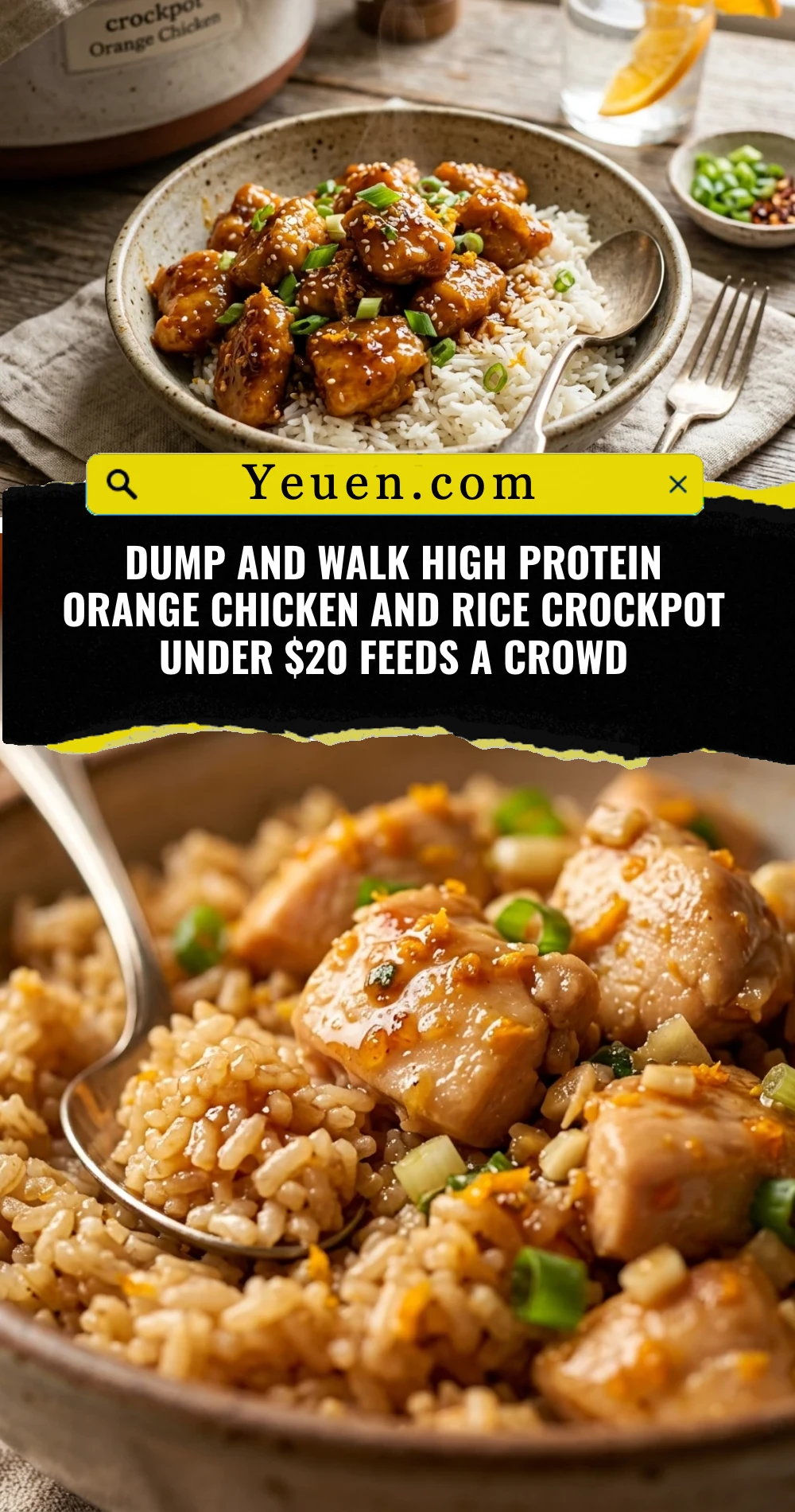 Dump And Walk High Protein Orange Chicken And Rice Crockpot Under $20 Feeds A Crowd