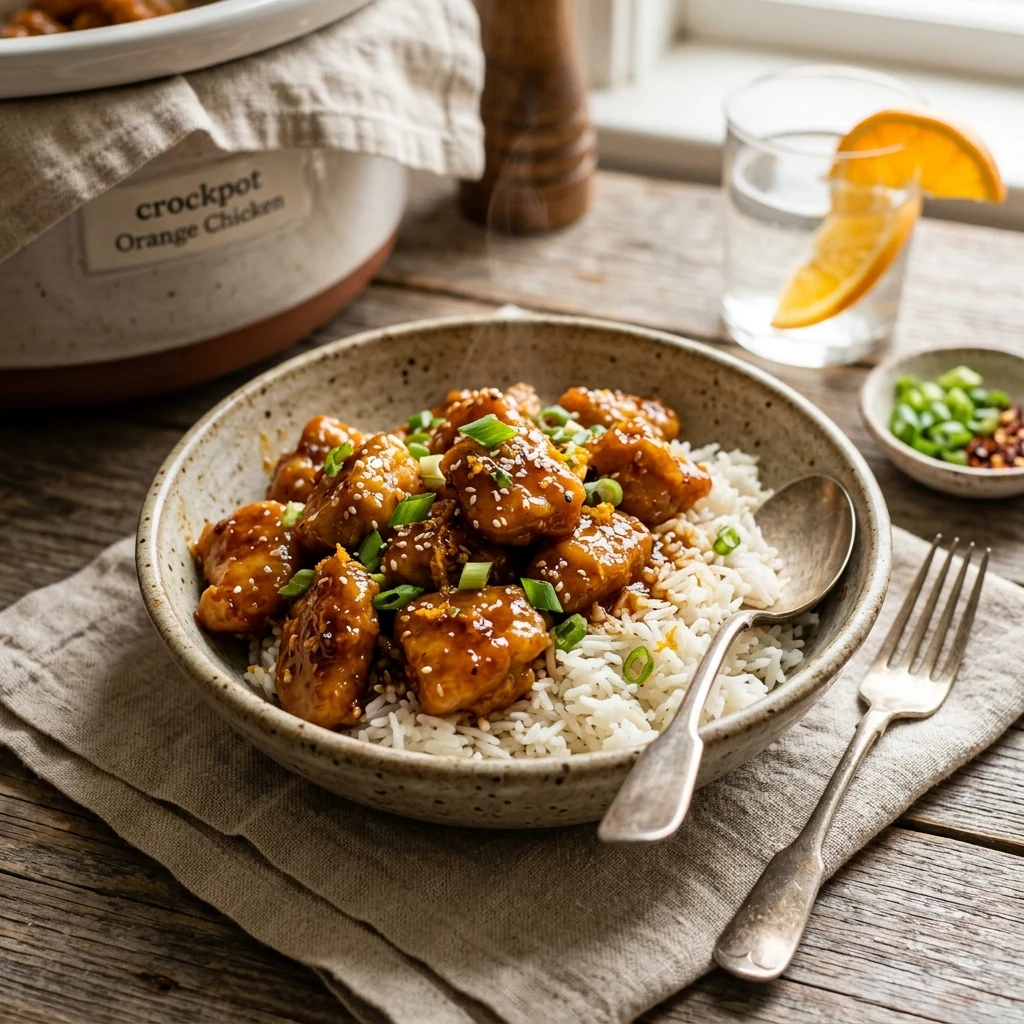 Dump And Walk High Protein Orange Chicken And Rice Crockpot Under $20 Feeds A Crowd