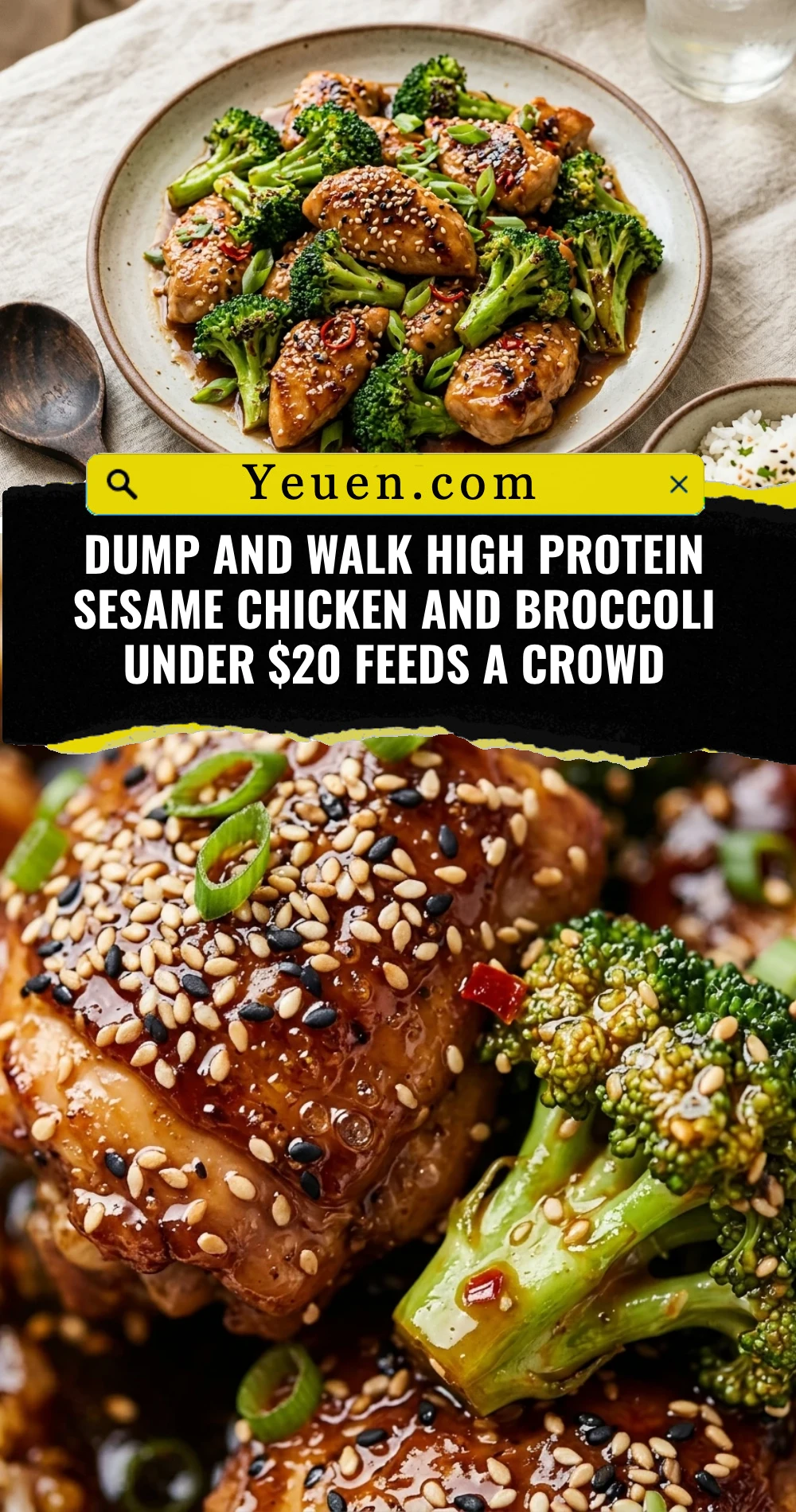 Dump And Walk High Protein Sesame Chicken And Broccoli Under $20 Feeds A Crowd