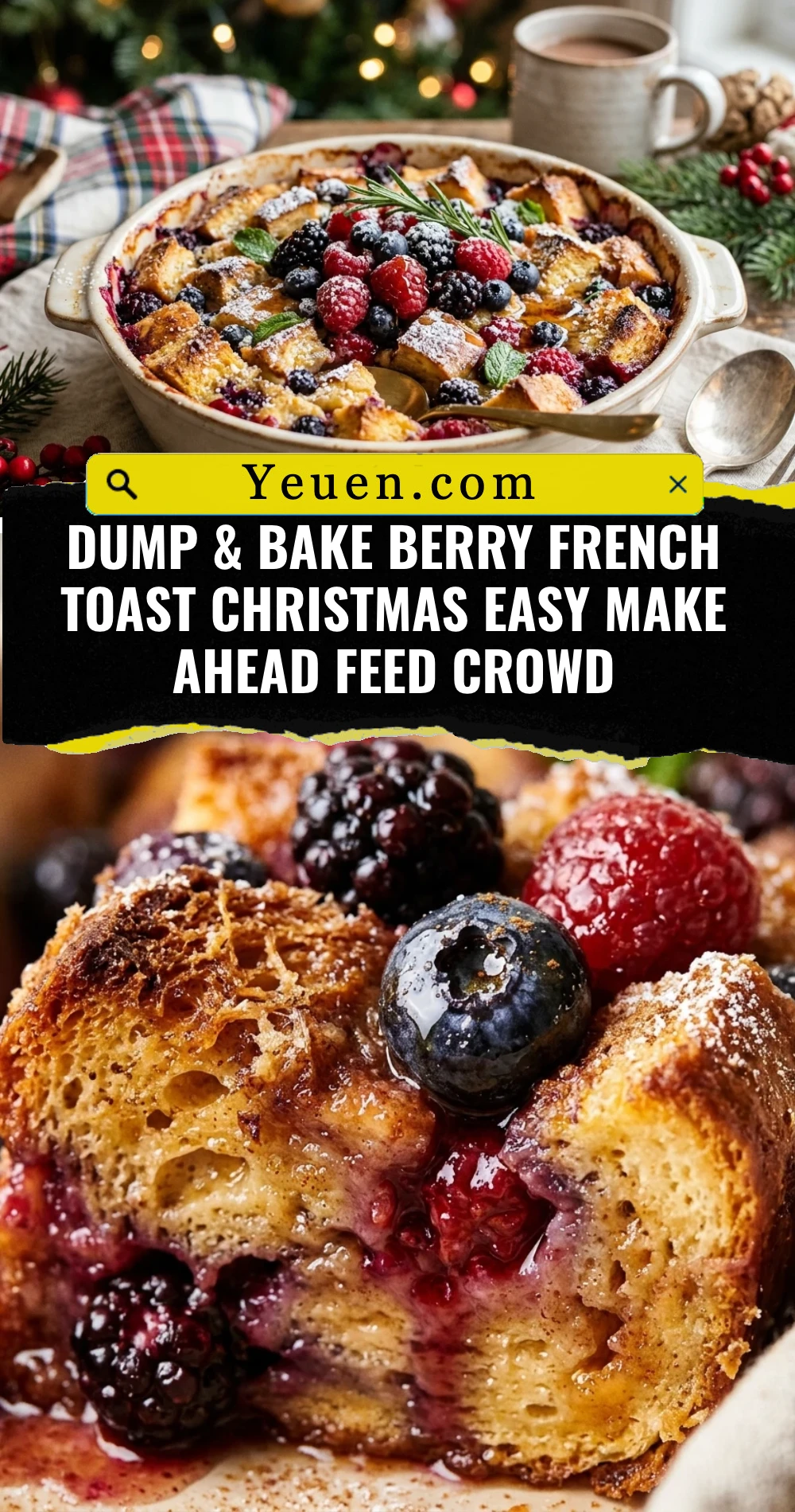Dump & Bake Berry French Toast Christmas Easy Make Ahead Feed Crowd