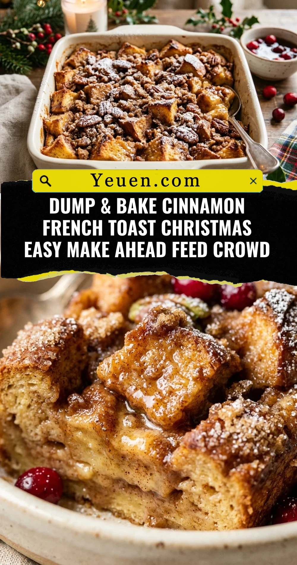 Dump & Bake Cinnamon French Toast Christmas Easy Make Ahead Feed Crowd