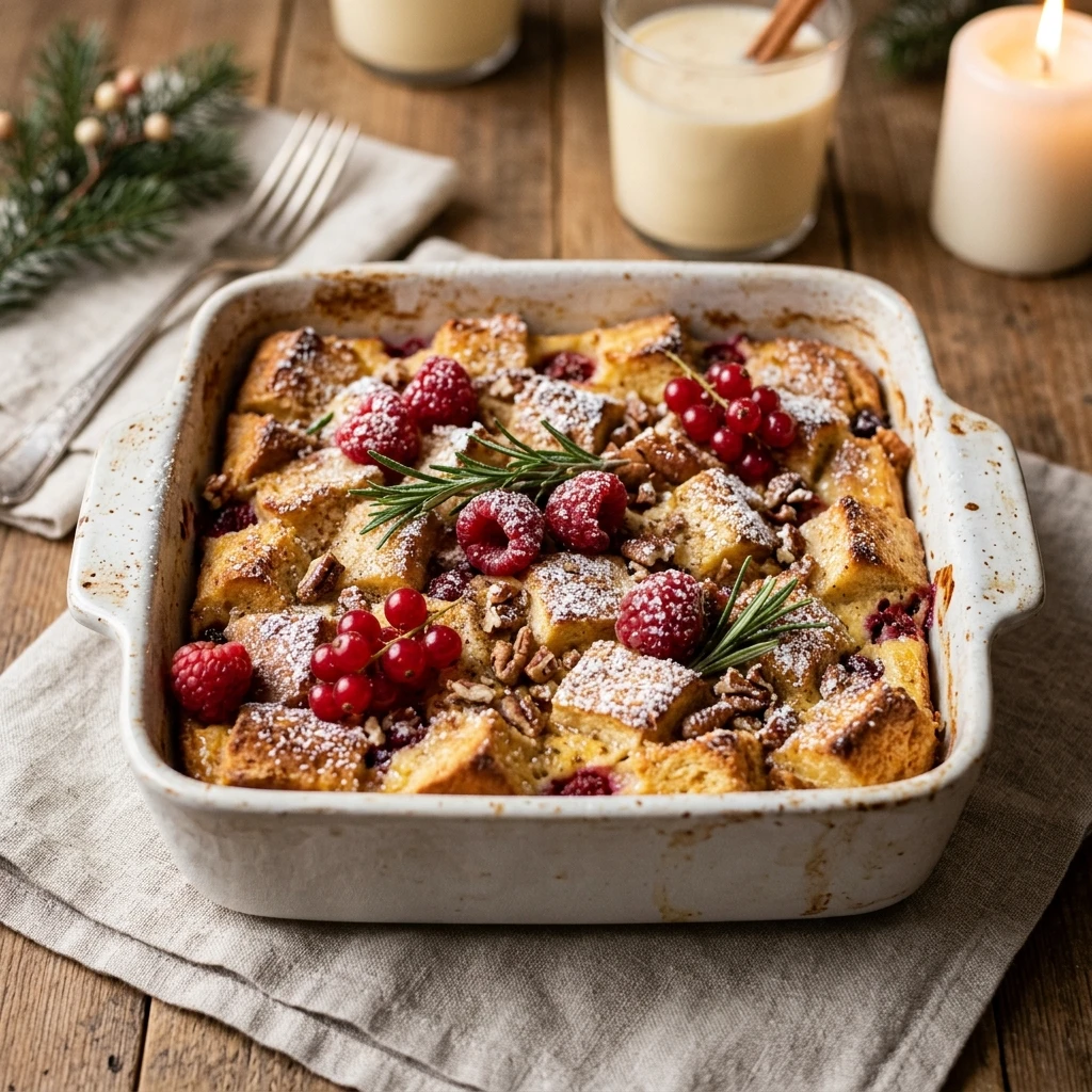 Dump & Bake Eggnog French Toast Christmas Easy Make Ahead Feed Crowd