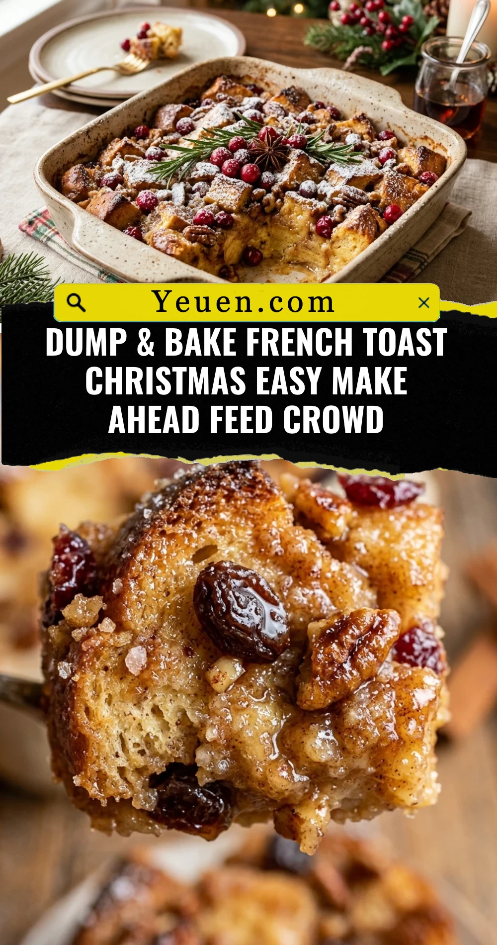 Dump & Bake French Toast Christmas Easy Make Ahead Feed Crowd