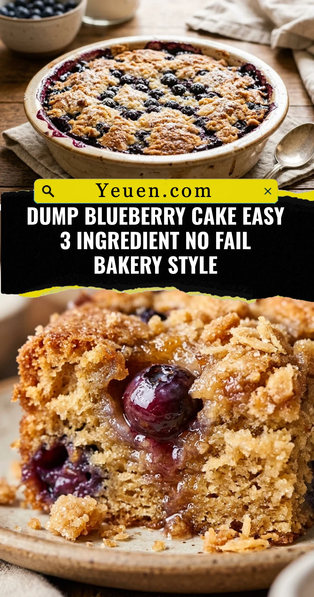 Dump Blueberry Cake Easy 3 Ingredient No Fail Bakery Style
