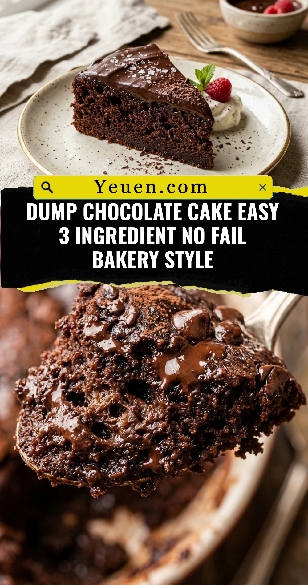 Dump Chocolate Cake Easy 3 Ingredient No Fail Bakery Style