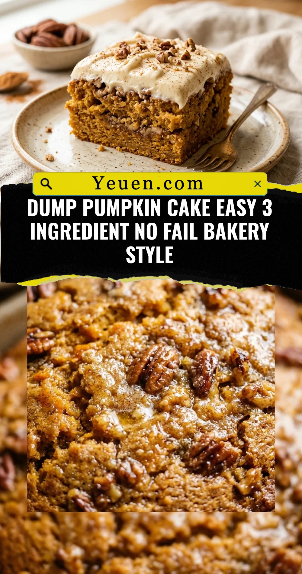 Dump Pumpkin Cake Easy 3 Ingredient No Fail Bakery Style
