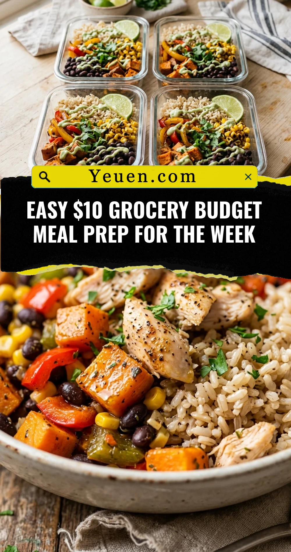 Easy $10 Grocery Budget Meal Prep For The Week