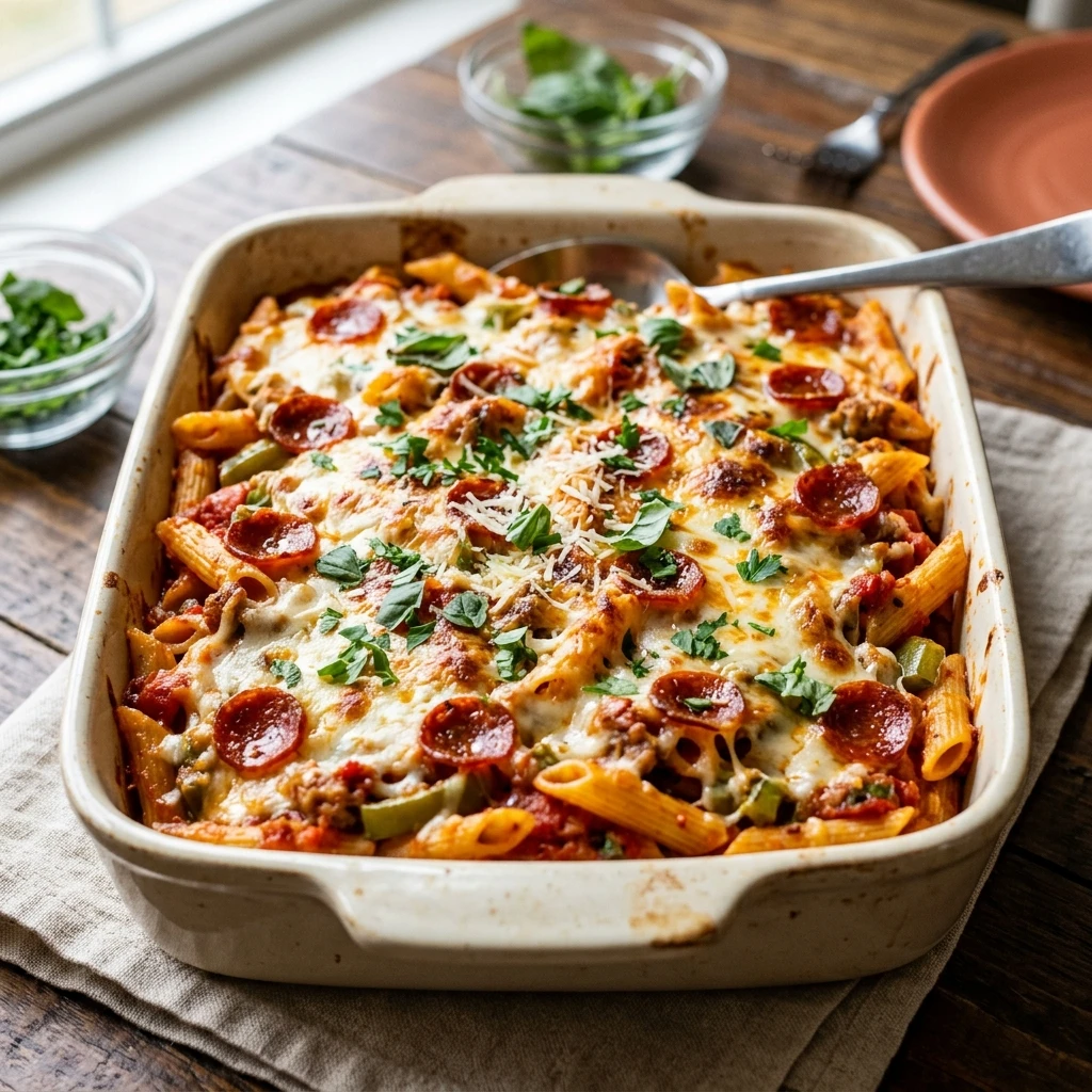 Easy $5 Pizza Pasta Bake Feeds 6 People Cheesy