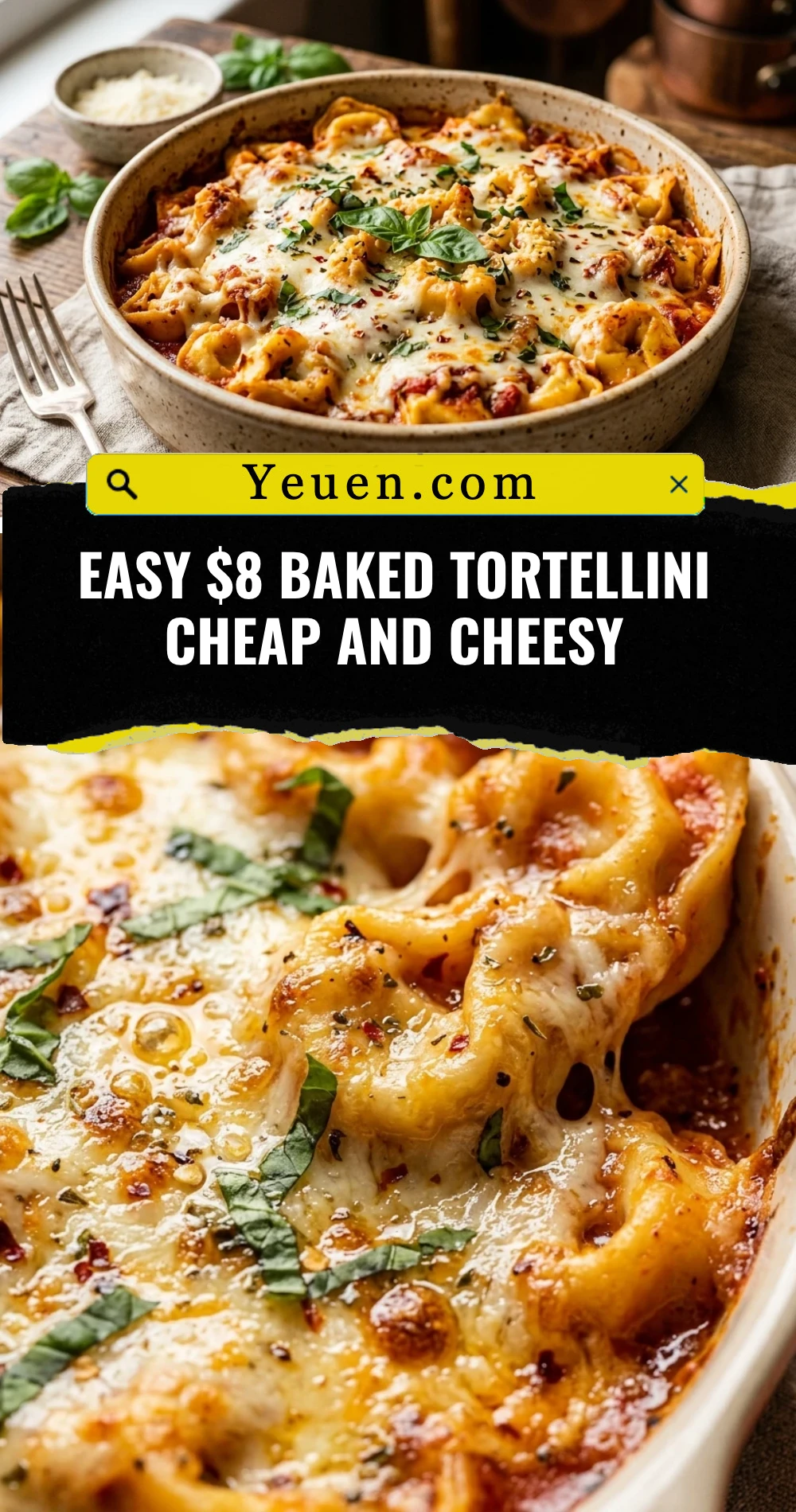 Easy $8 Baked Tortellini Cheap And Cheesy