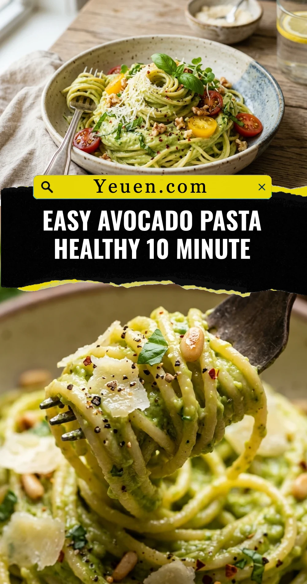 Easy Avocado Pasta Healthy 10 Minute
