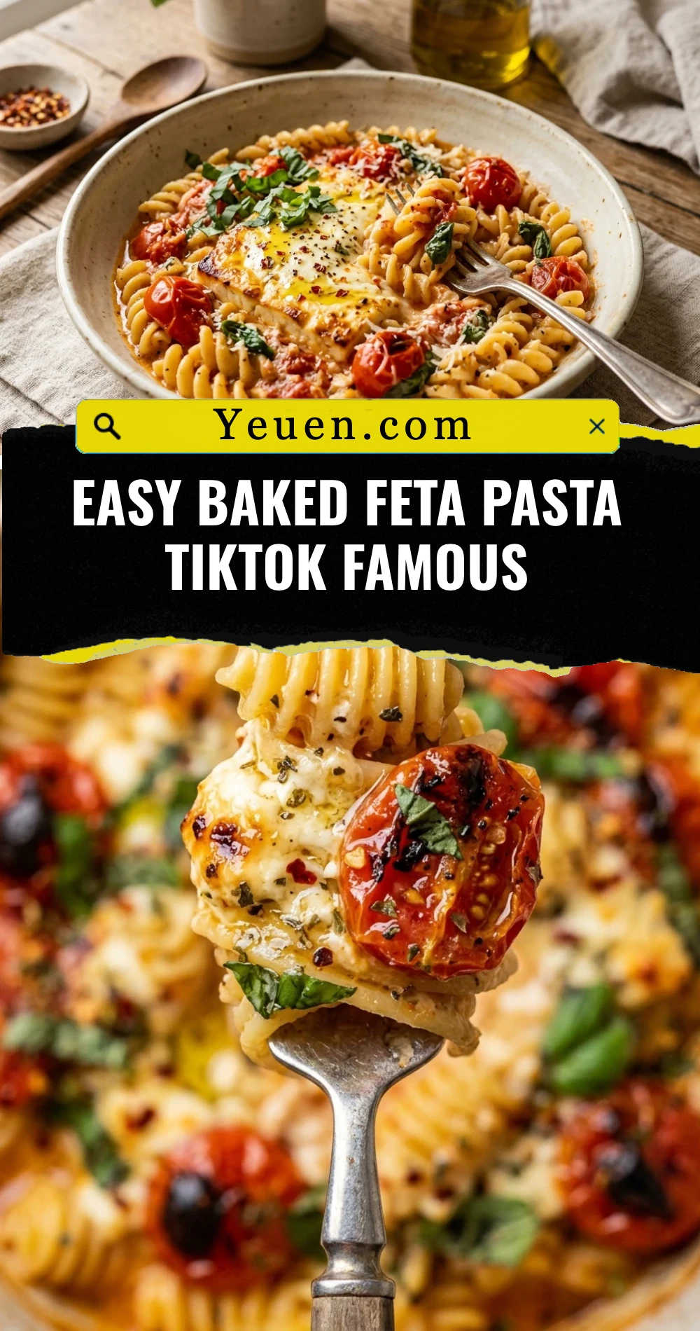 Easy Baked Feta Pasta TikTok Famous
