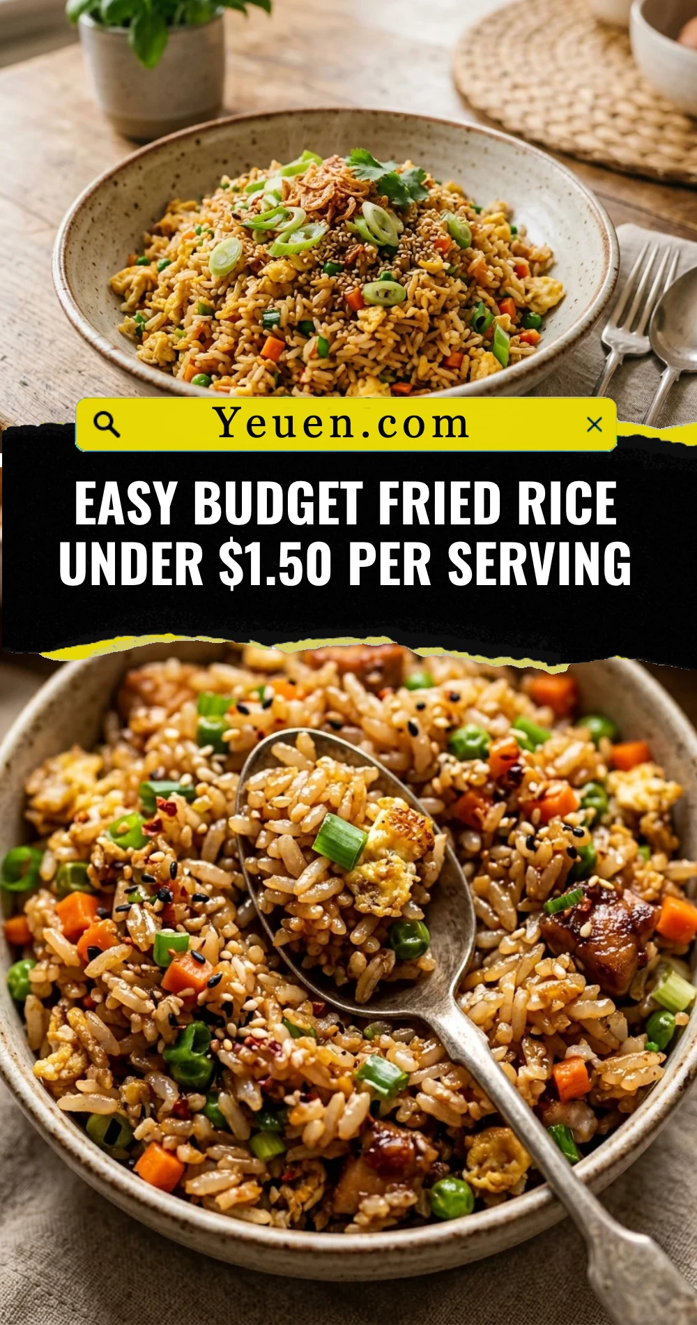 Easy Budget Fried Rice Under $1.50 Per Serving