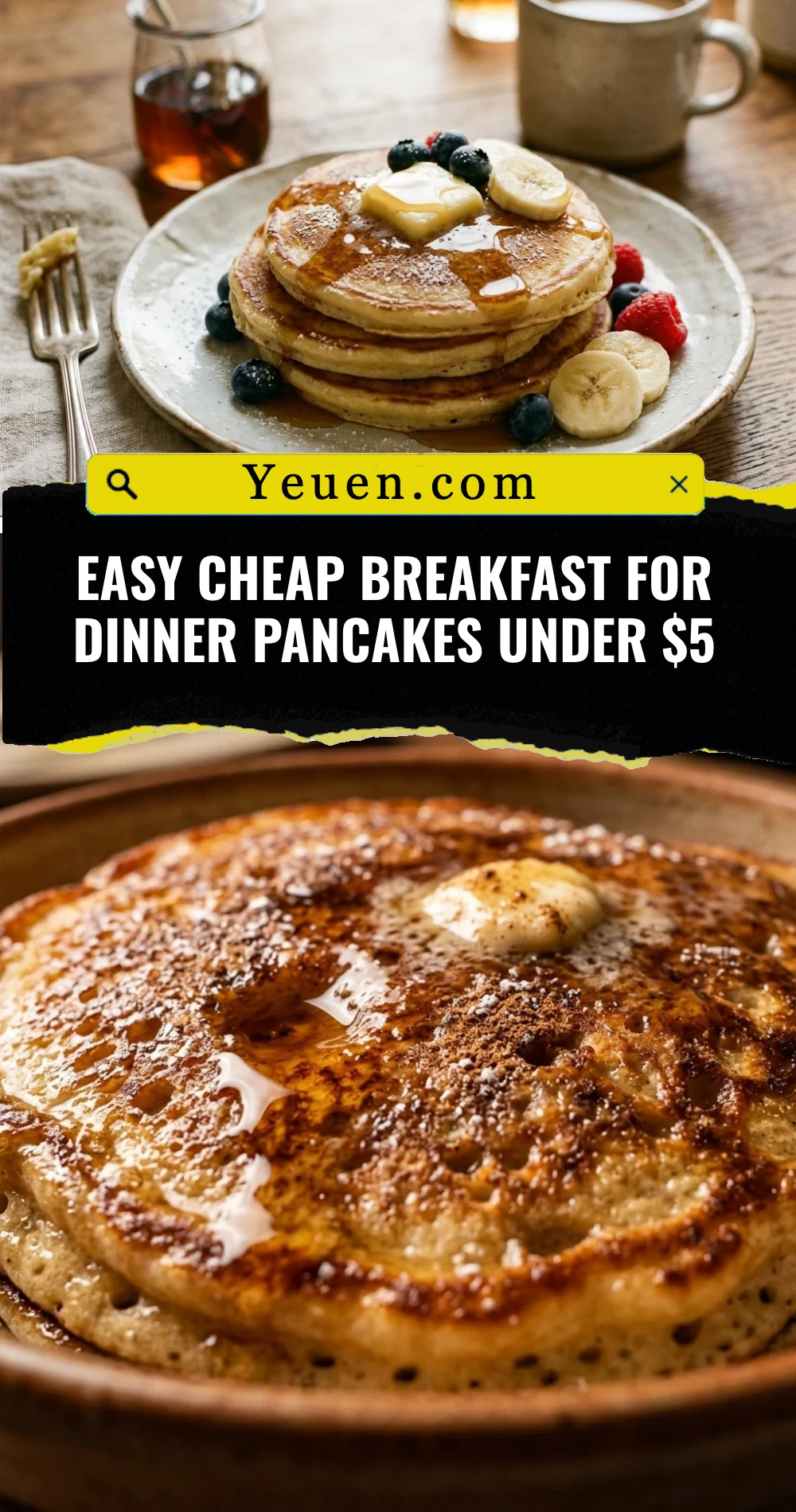 Easy Cheap Breakfast For Dinner Pancakes Under $5