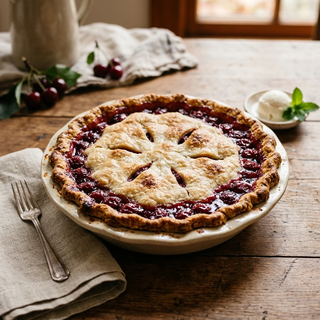 Easy Cherry Pie Store Crust No Rolling 10 Min Prep No Fail Thanksgiving