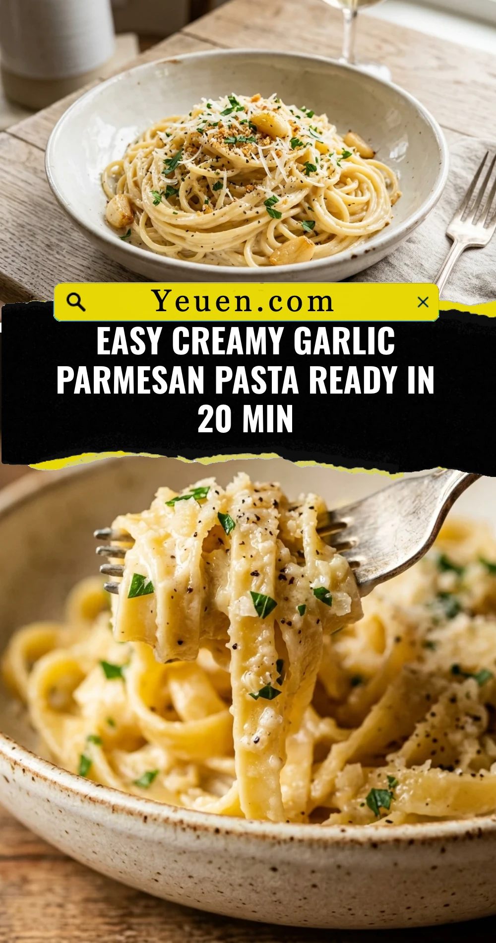 Easy Creamy Garlic Parmesan Pasta Ready In 20 Min